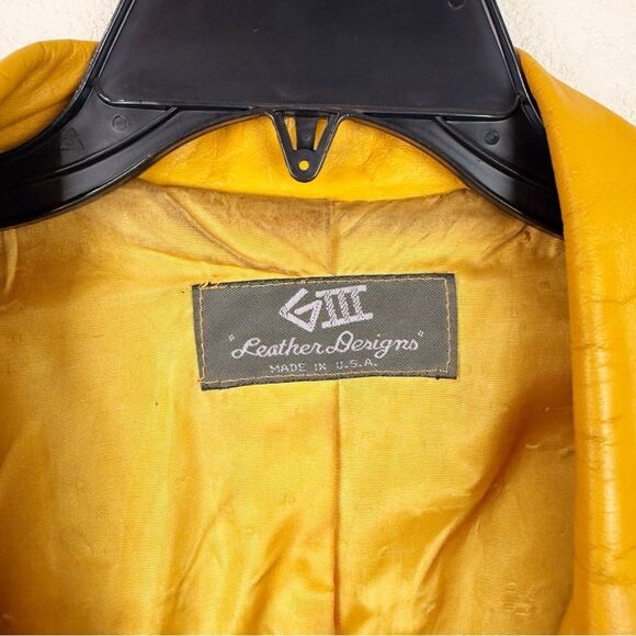 Vintage Orange 80s Leather Dolman Oversized Jacket Coat Size Medium 8/10 - Picture 9 of 12